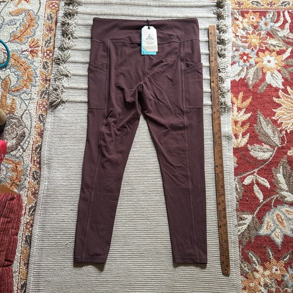 PrAna Electa Leggings tights yoga running cycling brown COCOA NEW NWT XL - Picture 2 of 8
